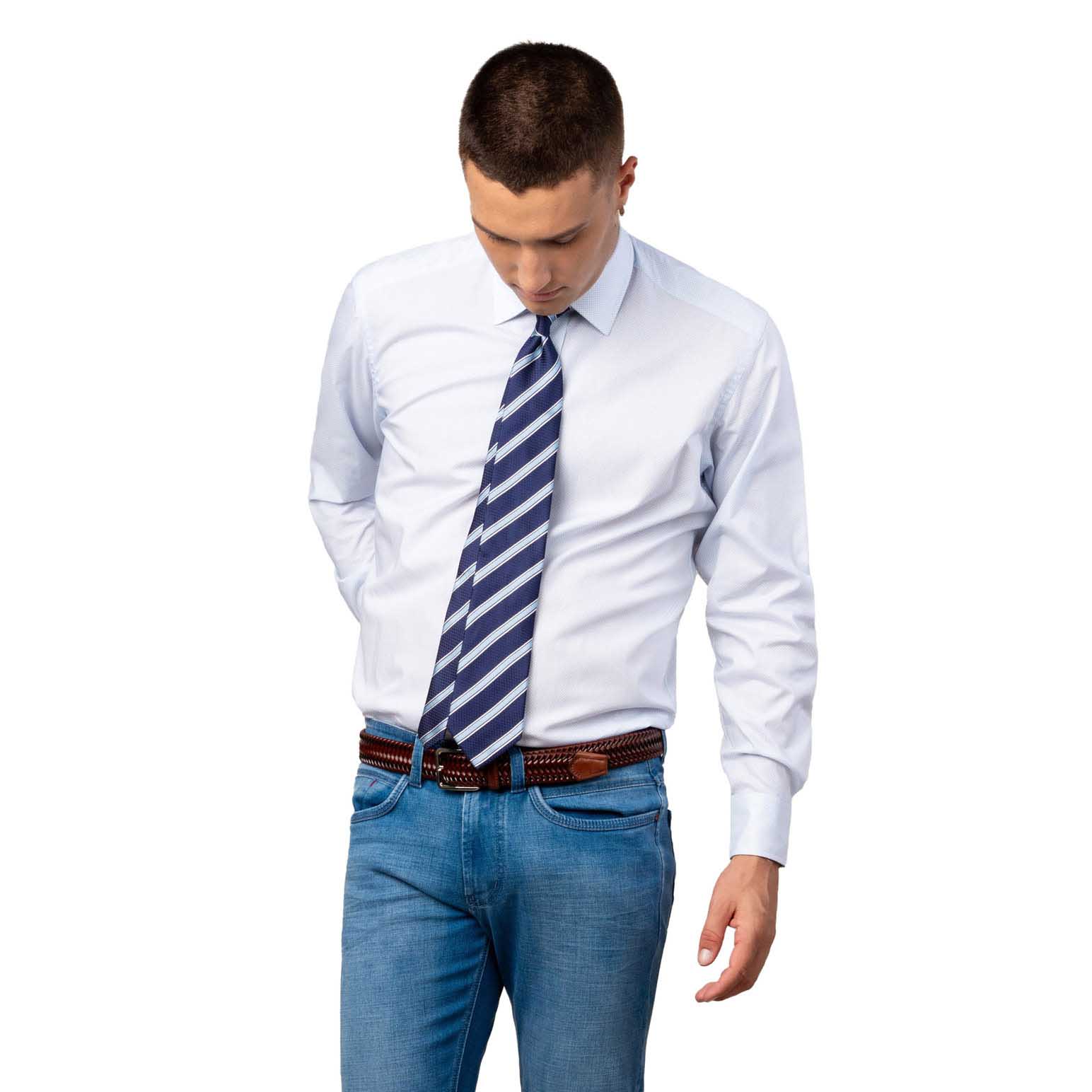 Rembrandt Barbican Light Blue Dot Shirt